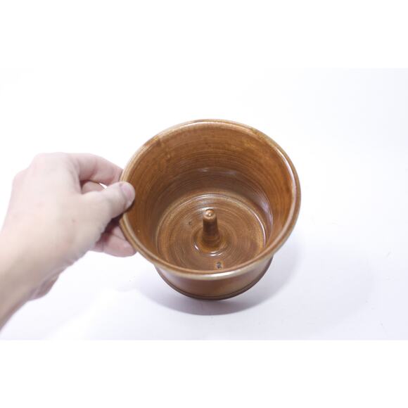 Vintage Ceramic Apple Baker, 3 1/2", Round, Hand Made, Baking, Desert Making, - Picture 1 of 2